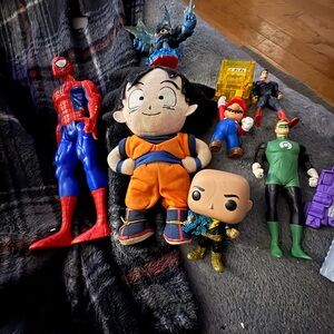 Assorted Action Figures and Plush Toy Set